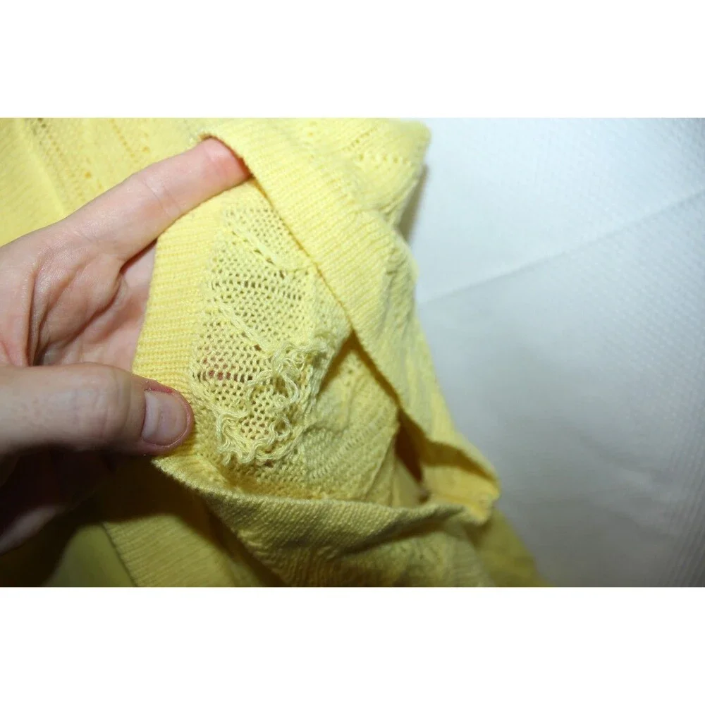 Ashley Stewart 22/24 Dress + 2X Sweater Cardigan Women Yellow Set Outfit Lemon - Picture 13 of 16